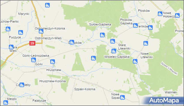 mapa Chłopków-Kolonia, Chłopków-Kolonia na mapie Targeo