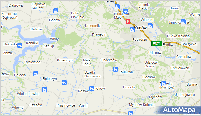 mapa Chocimów, Chocimów na mapie Targeo