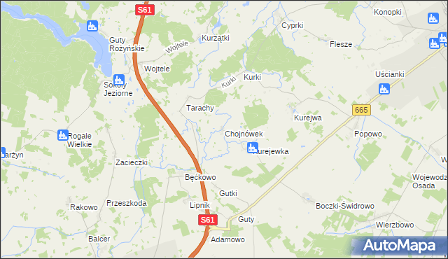 mapa Chojnówek, Chojnówek na mapie Targeo