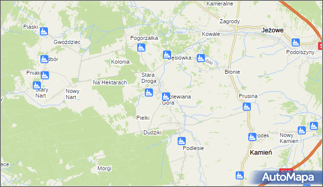 mapa Cholewiana Góra, Cholewiana Góra na mapie Targeo