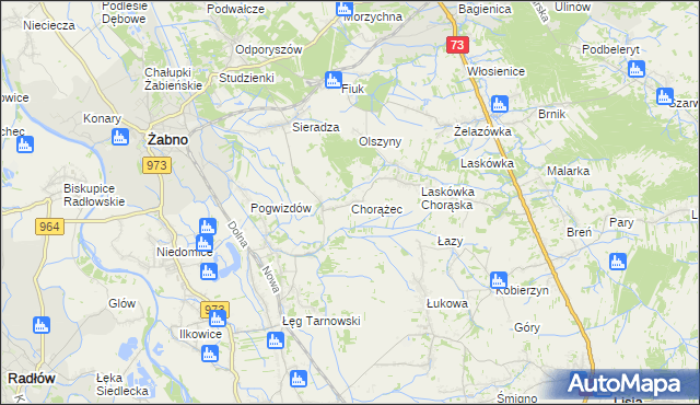 mapa Chorążec, Chorążec na mapie Targeo