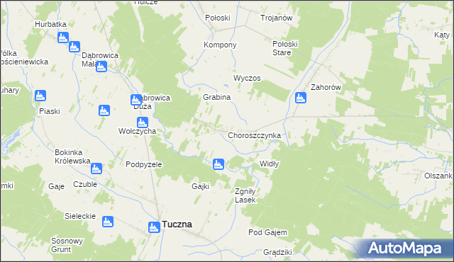 mapa Choroszczynka, Choroszczynka na mapie Targeo