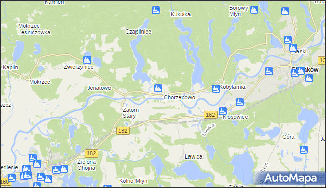 mapa Chorzępowo, Chorzępowo na mapie Targeo