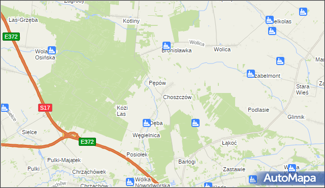 mapa Choszczów, Choszczów na mapie Targeo