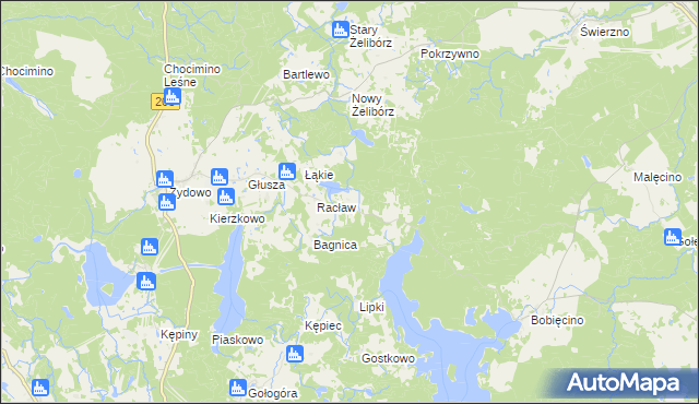 mapa Chróstowo gmina Polanów, Chróstowo gmina Polanów na mapie Targeo