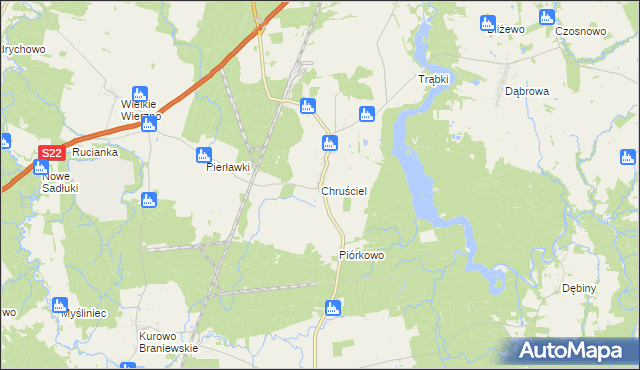 mapa Chruściel, Chruściel na mapie Targeo