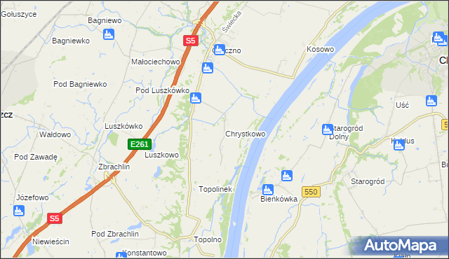 mapa Chrystkowo, Chrystkowo na mapie Targeo