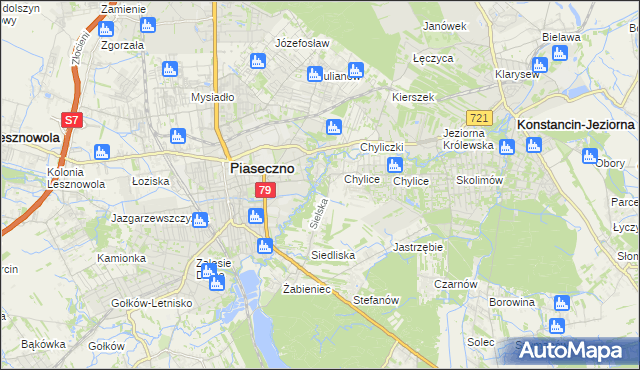 mapa Chylice-Pólko, Chylice-Pólko na mapie Targeo