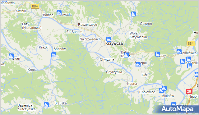 mapa Chyrzyna, Chyrzyna na mapie Targeo