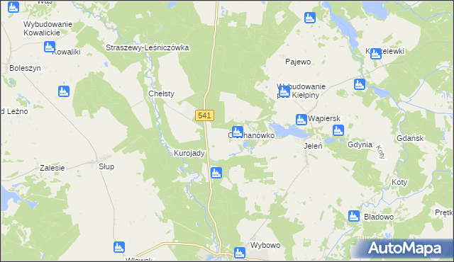 mapa Ciechanówko, Ciechanówko na mapie Targeo