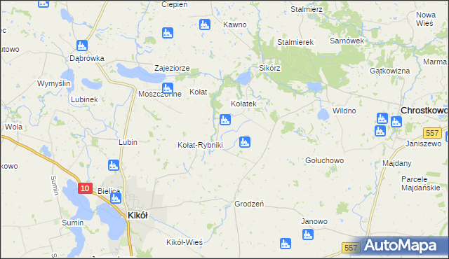 mapa Ciełuchowo, Ciełuchowo na mapie Targeo