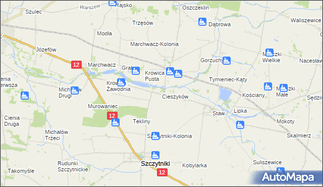 mapa Cieszyków, Cieszyków na mapie Targeo