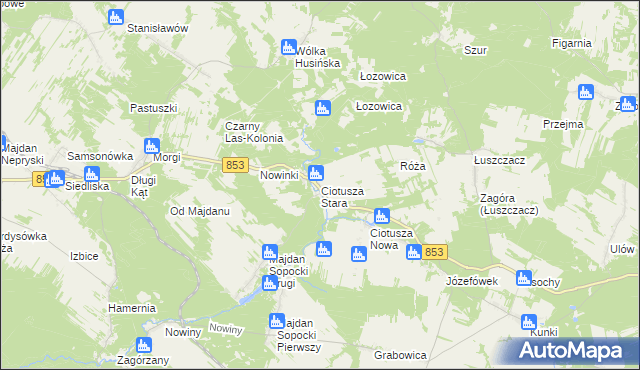 mapa Ciotusza Stara, Ciotusza Stara na mapie Targeo