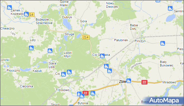 mapa Cis Gajówka, Cis Gajówka na mapie Targeo
