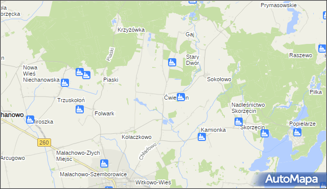 mapa Ćwierdzin, Ćwierdzin na mapie Targeo