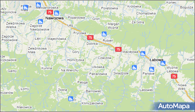 mapa Czaczów, Czaczów na mapie Targeo