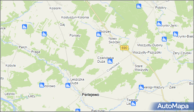 mapa Czarkówka Duża, Czarkówka Duża na mapie Targeo