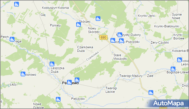 mapa Czarkówka Mała, Czarkówka Mała na mapie Targeo