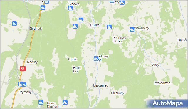 mapa Czarkowy Grąd, Czarkowy Grąd na mapie Targeo