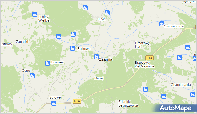 mapa Czarnia powiat ostrołęcki, Czarnia powiat ostrołęcki na mapie Targeo