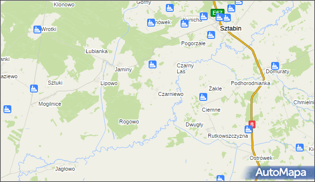 mapa Czarniewo, Czarniewo na mapie Targeo