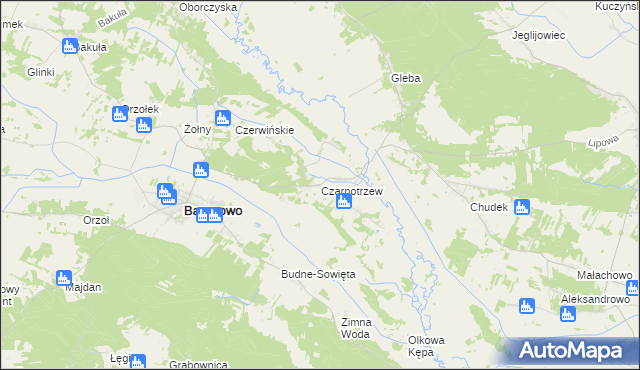 mapa Czarnotrzew, Czarnotrzew na mapie Targeo