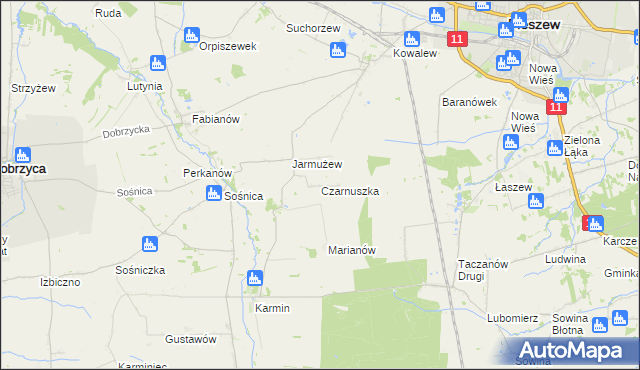 mapa Czarnuszka, Czarnuszka na mapie Targeo