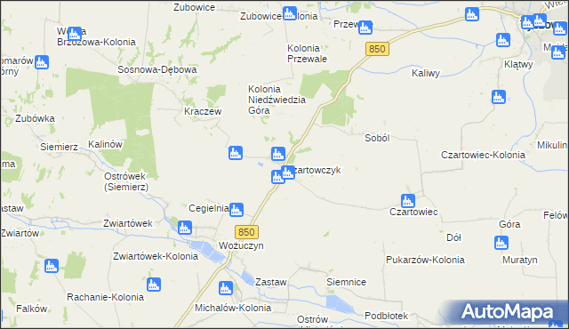 mapa Czartowczyk, Czartowczyk na mapie Targeo