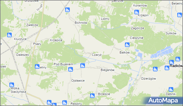 mapa Czaryż, Czaryż na mapie Targeo