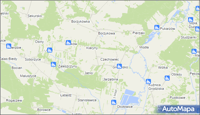 mapa Czechowiec, Czechowiec na mapie Targeo