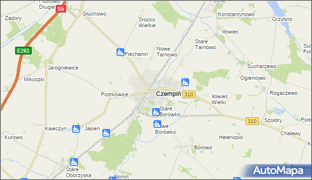 mapa Czempiń, Czempiń na mapie Targeo