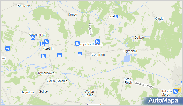 mapa Czepielin, Czepielin na mapie Targeo