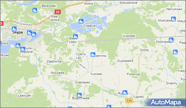 mapa Czermno gmina Skępe, Czermno gmina Skępe na mapie Targeo