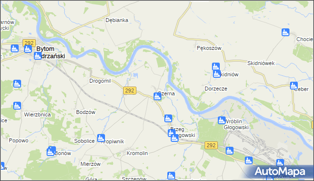 mapa Czerna gmina Żukowice, Czerna gmina Żukowice na mapie Targeo