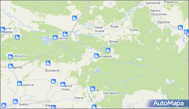 mapa Czerniawka, Czerniawka na mapie Targeo