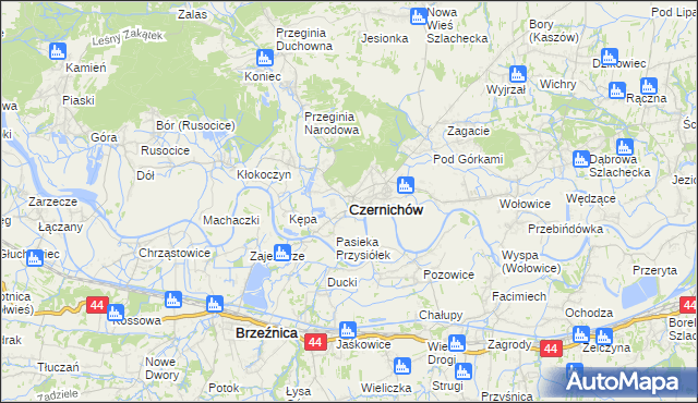 mapa Czernichów powiat krakowski, Czernichów powiat krakowski na mapie Targeo