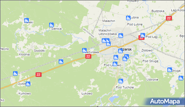 mapa Czersk powiat chojnicki, Czersk powiat chojnicki na mapie Targeo
