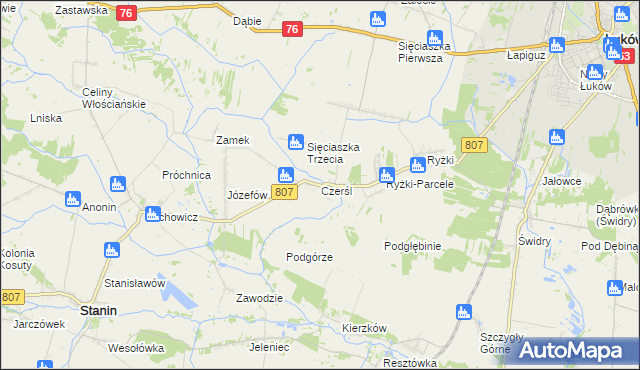 mapa Czerśl, Czerśl na mapie Targeo