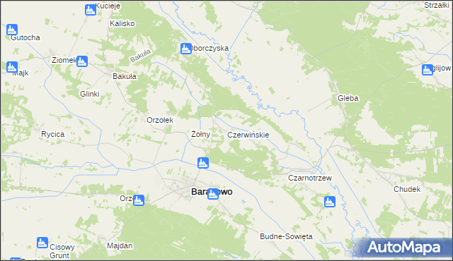 mapa Czerwińskie, Czerwińskie na mapie Targeo