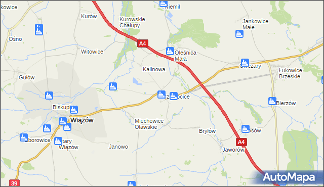 mapa Częstocice, Częstocice na mapie Targeo