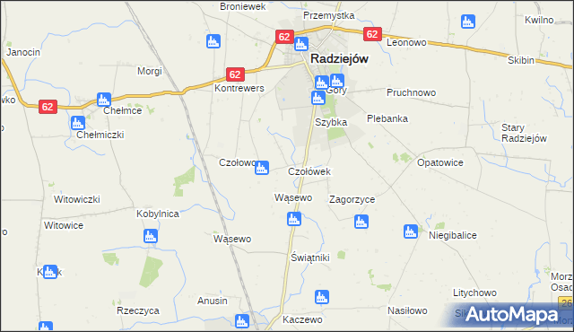 mapa Czołówek, Czołówek na mapie Targeo