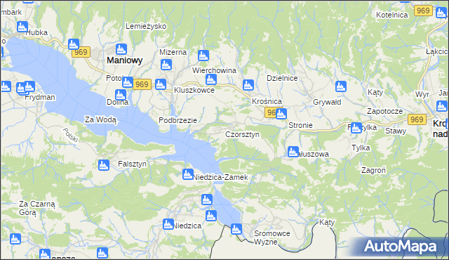 mapa Czorsztyn, Czorsztyn na mapie Targeo