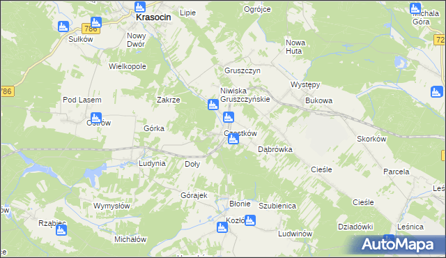 mapa Czostków gmina Krasocin, Czostków gmina Krasocin na mapie Targeo