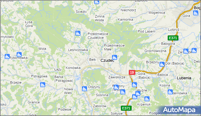 mapa Czudec, Czudec na mapie Targeo