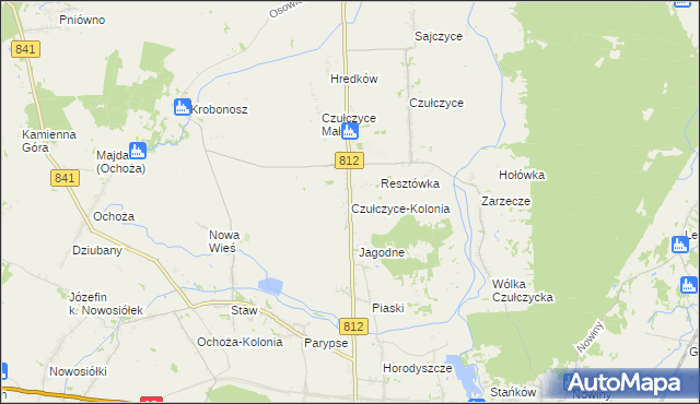 mapa Czułczyce-Kolonia, Czułczyce-Kolonia na mapie Targeo