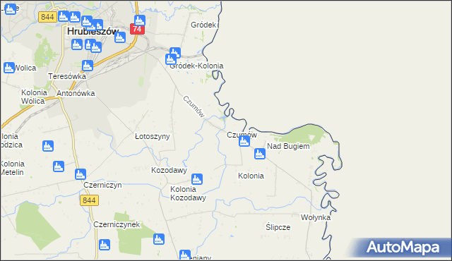 mapa Czumów, Czumów na mapie Targeo