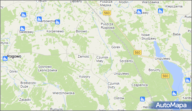 mapa Czumsk Mały, Czumsk Mały na mapie Targeo