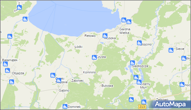 mapa Czysta gmina Smołdzino, Czysta gmina Smołdzino na mapie Targeo