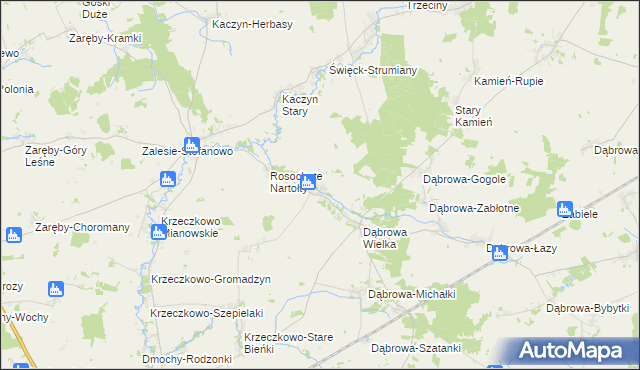 mapa Dąbrowa-Cherubiny, Dąbrowa-Cherubiny na mapie Targeo