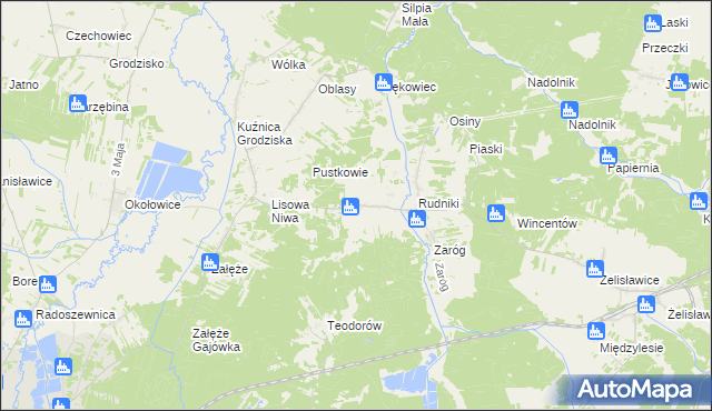 mapa Dąbrowa gmina Koniecpol, Dąbrowa gmina Koniecpol na mapie Targeo